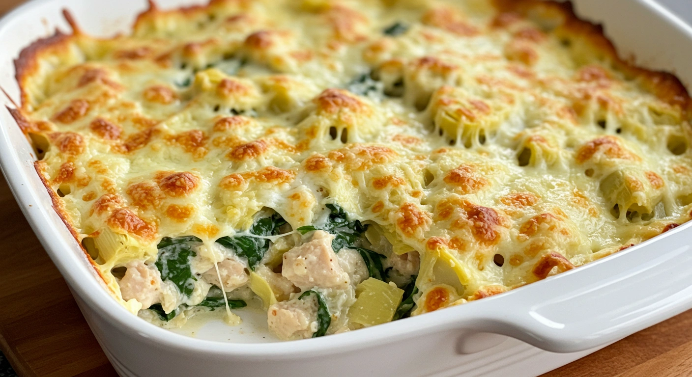 Cheesy Spinach Artichoke Chicken Bake - tertiary view